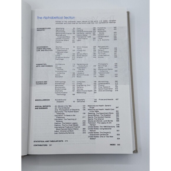 World Topics Yearbook 1991 Hardcover Book Encyclopedia Informational Facts - Picture 6 of 11